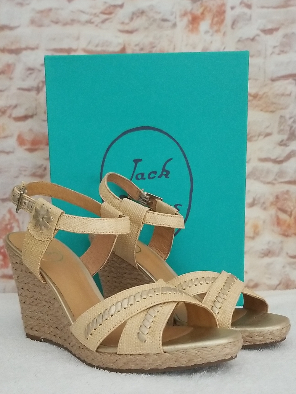New Jack Rogers Abbey Espadrille Wedge Sandals